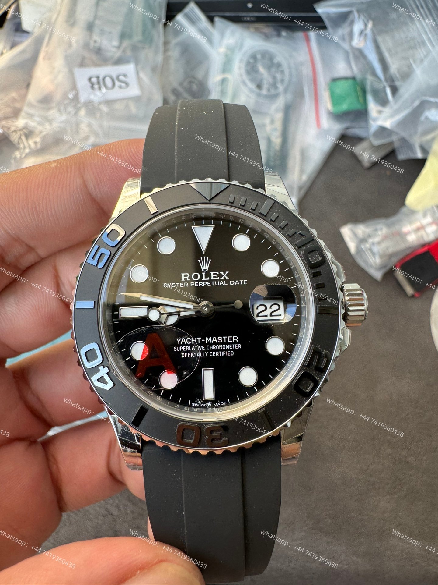 Rolex Yacht-Master 226659 1:1 Replica 18K White Gold Plated 42MM 3235 Movement Super Clone Watch