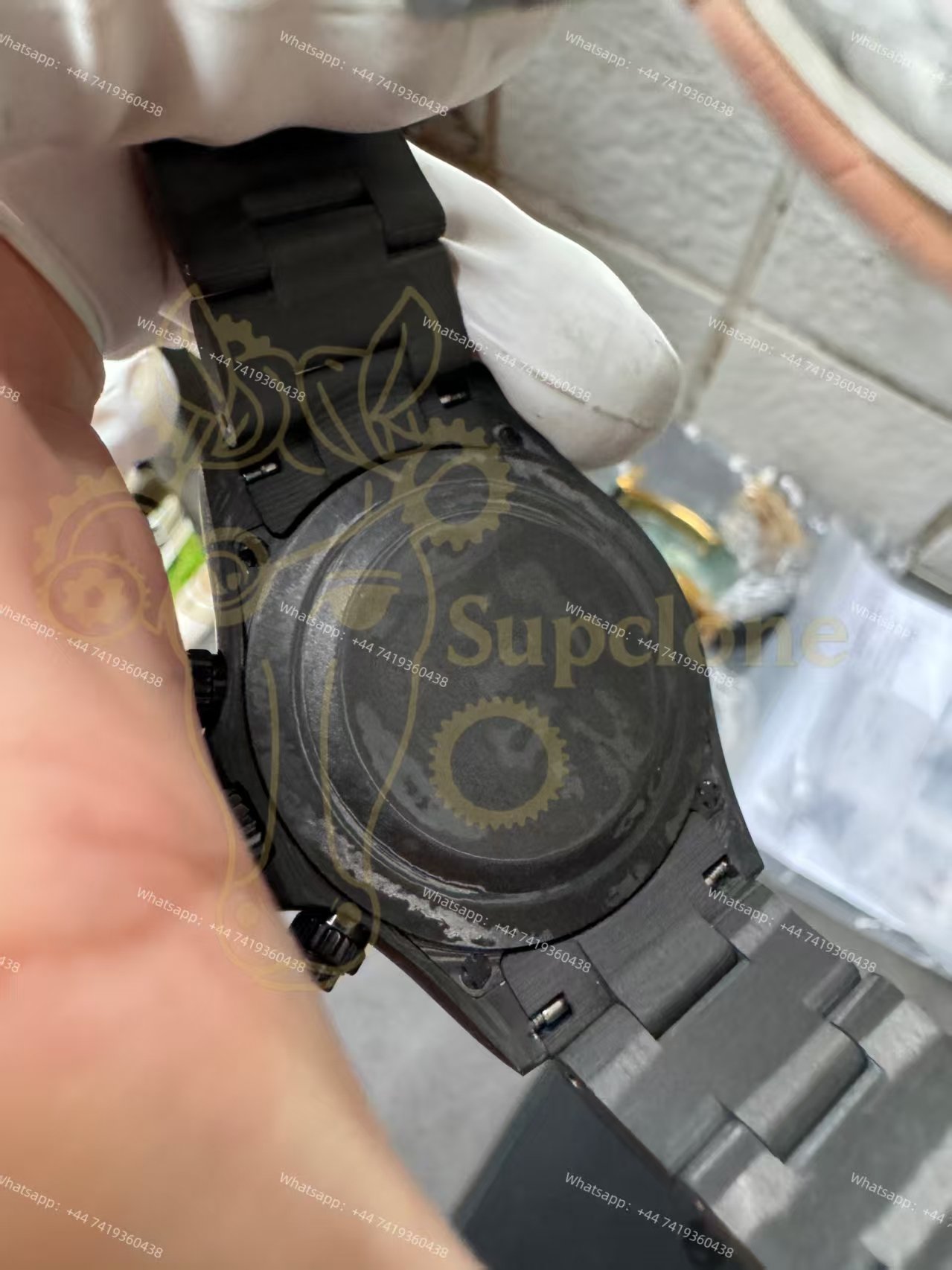 Rolex Super Clone Carbon Fiber Daytona Teal Green Accents Full Carbon Bracelet