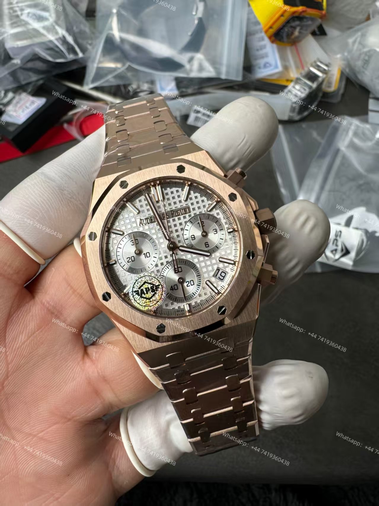 Audemars Piguet Super Clone Royal Oak Rose Gold White Dial 26240 Chronograph 41mm Cal.4401