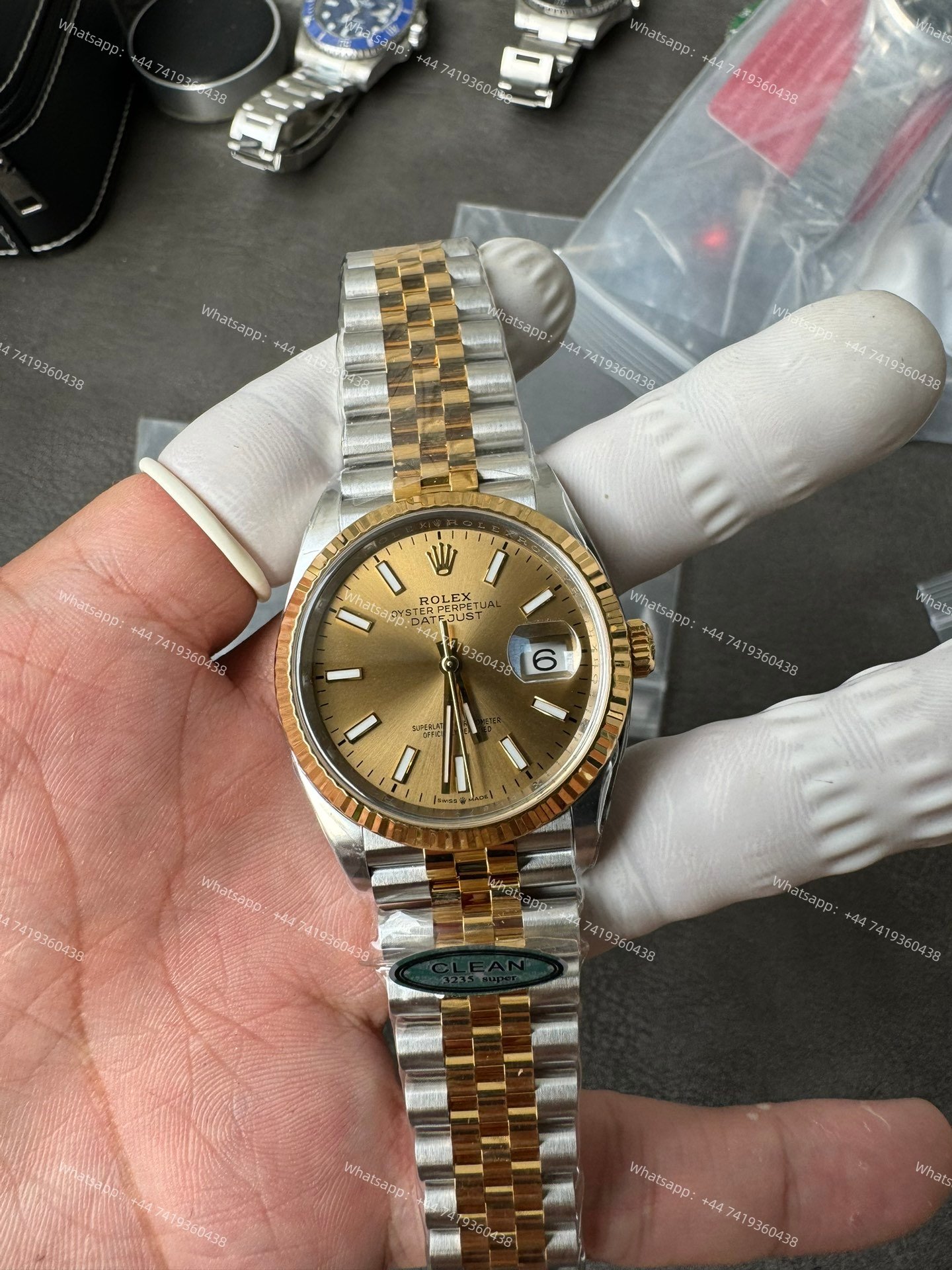 Rolex Datejust M126233-0015 Gold Dial 1:1 Replica Jubilee 36MM 3235 Movement Super Clone Watch