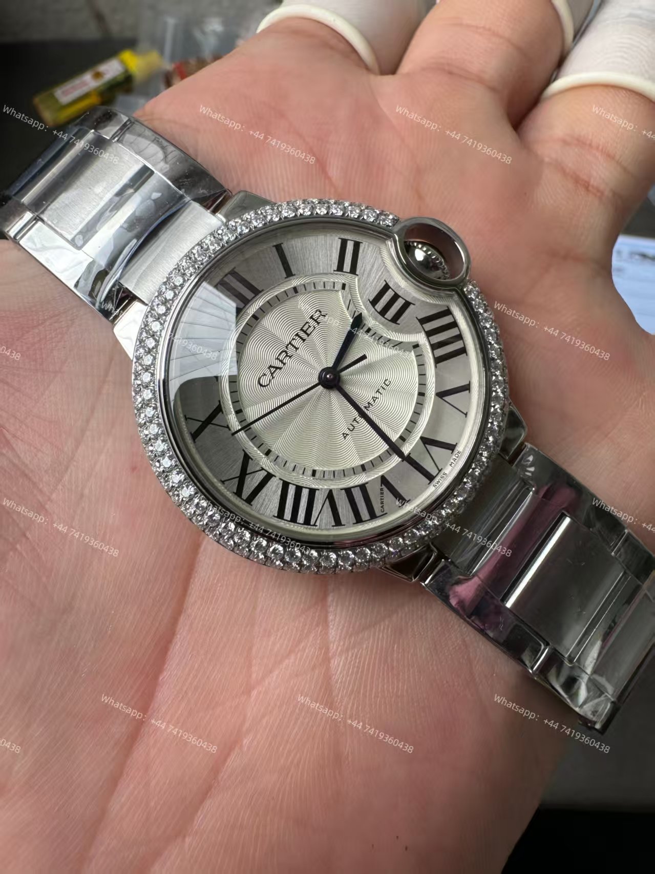 Cartier Super Clone Ballon Bleu Diamond bezel 42MM