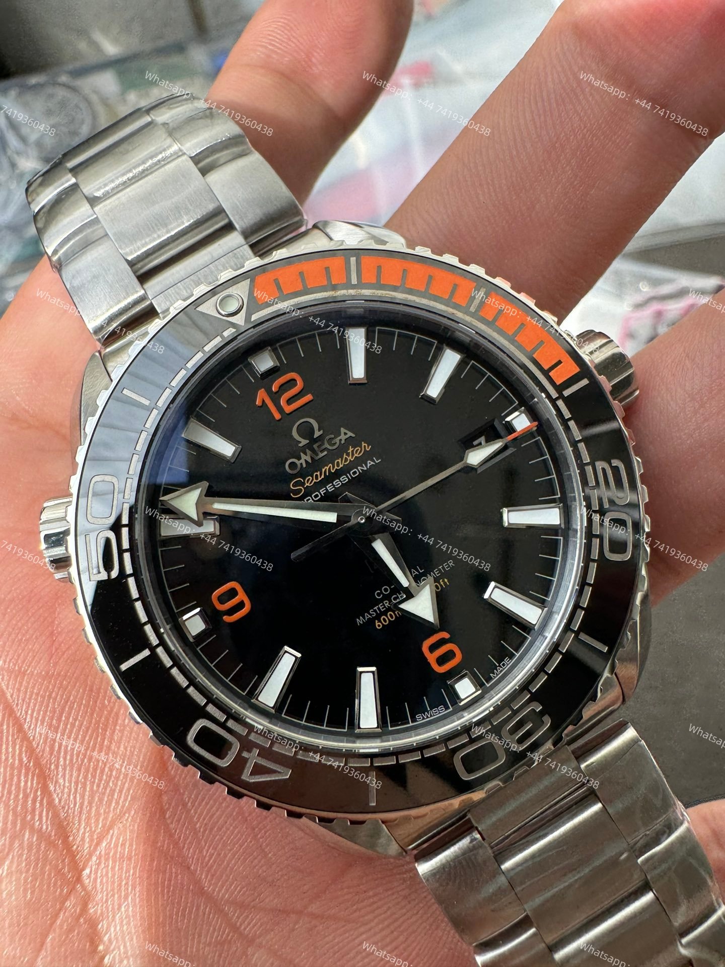 Omega Super Clone Seamaster Planet Ocean 600M 215.30.44.21.01.002 43.5mm Black Ceramic Dial Stainless Steel