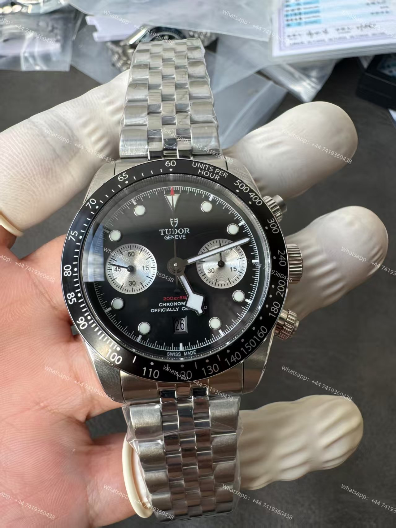 Tudor Super Clone Black Bay Chronograph M79360N-0013 Black Dial