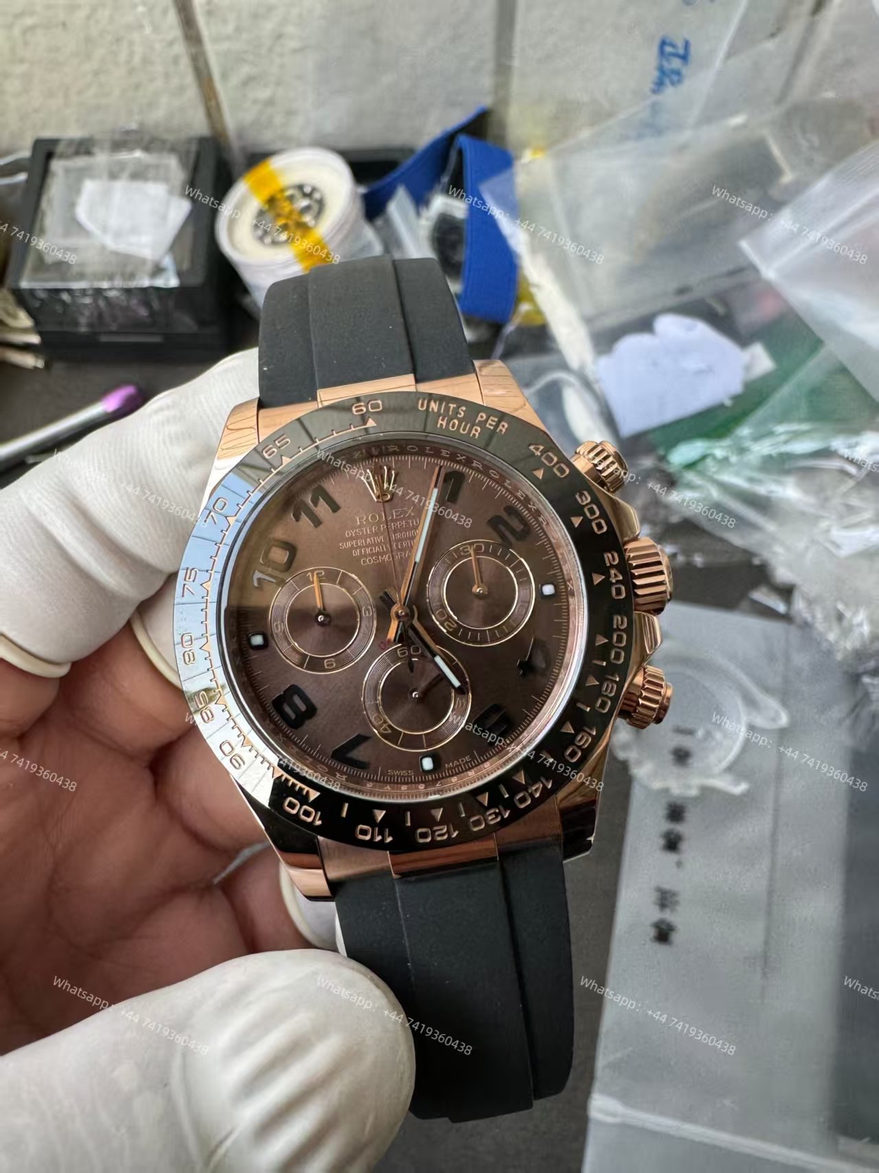 Rolex Daytona Super Clone M116515LN-0015 Rose Gold Chocolate Dial 4130 Movement