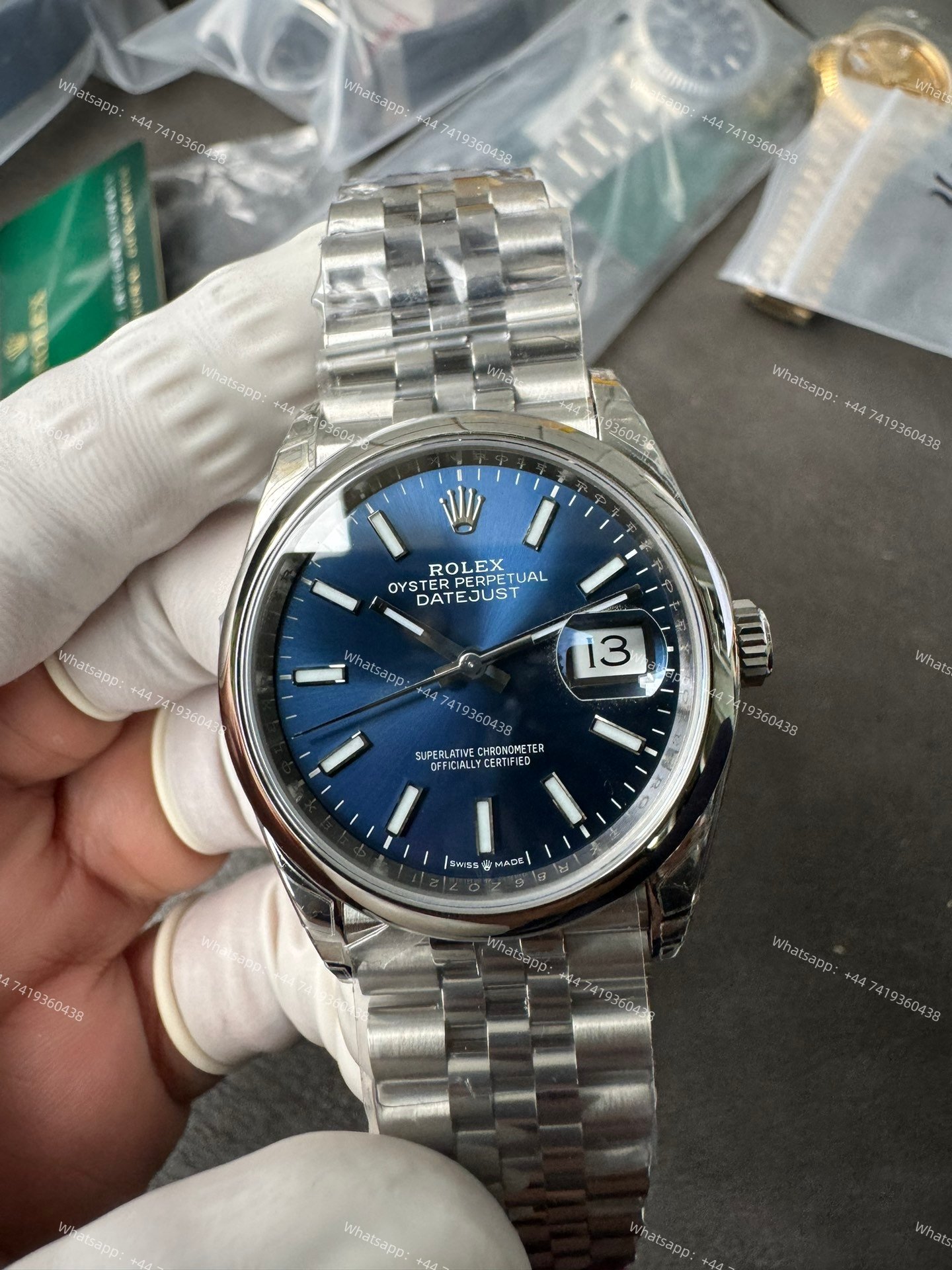 Rolex Datejust M126200-0005 Blue Dial 1:1 Replica Jubilee 36MM 3235 Movement Super Clone Watch