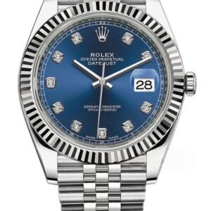 Rolex Datejust M126334 Blue Diamond Dial 1:1 Replica Jubilee 41MM 3235 Movement Super Clone Watch