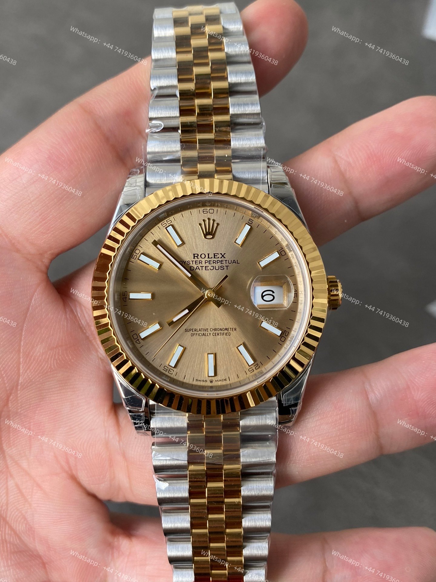 Rolex Datejust M126333-0010 Gold Dial 1:1 Replica Jubilee 41MM 3235 Movement Super Clone Watch