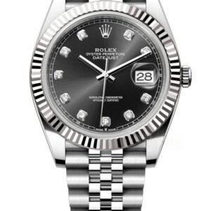 Rolex Datejust M126334-0012 1:1 Replica Black Diamond Dial Jubilee 41MM 3235 Movement Super Clone Watch