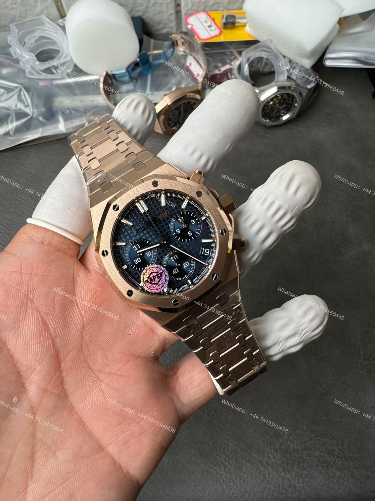 Audemars Piguet Super Clone Royal Oak Rose Gold Blue Dial 26240 Chronograph 41mm Cal.4401