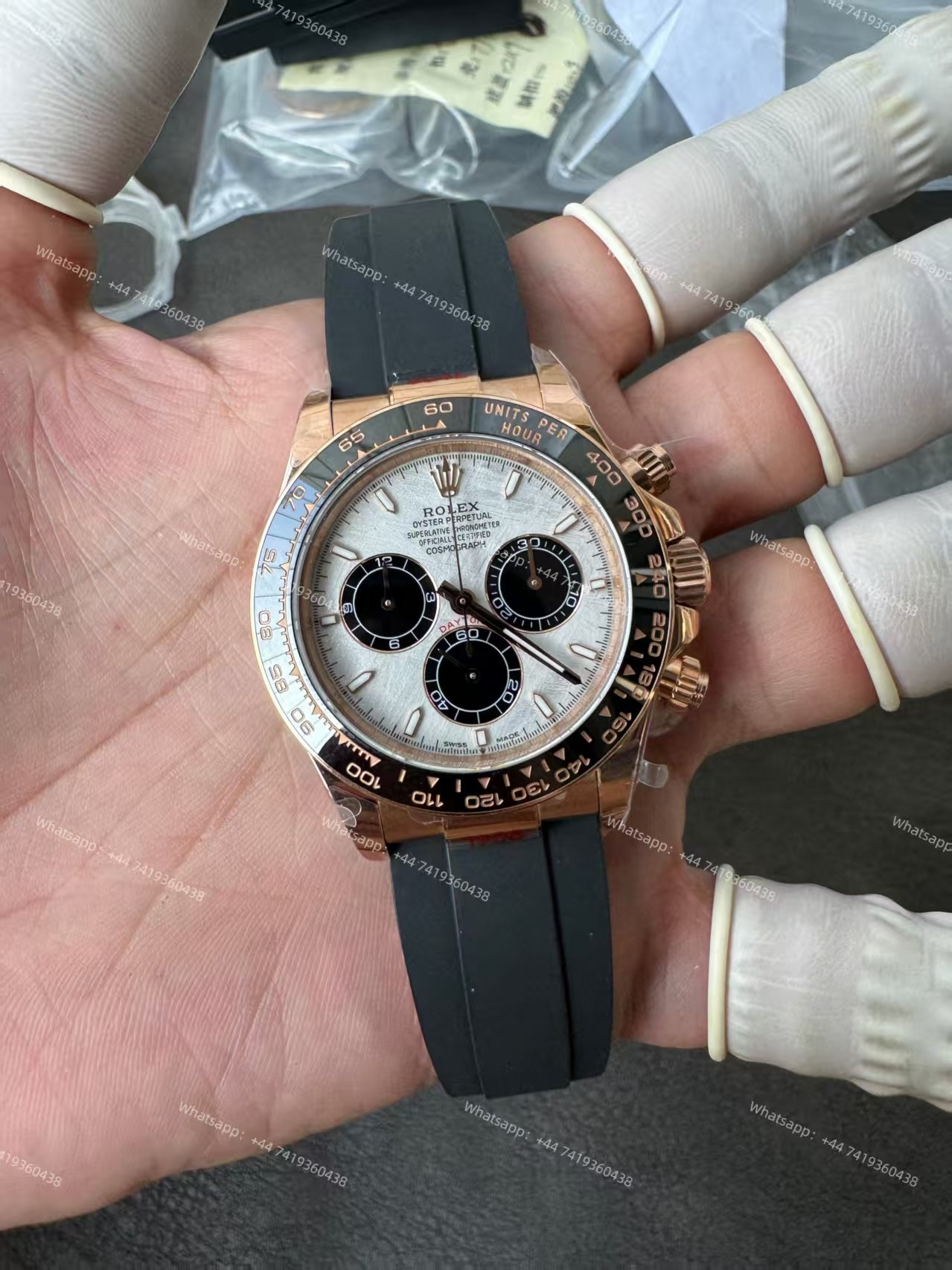 Rolex Super Clone Daytona M126515LN-0008 Rose Gold Meteorite Dial 4131 Movement