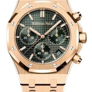Audemars Piguet Super Clone Royal Oak Rose Gold Green Dial 26240 Chronograph 41mm Cal.4401