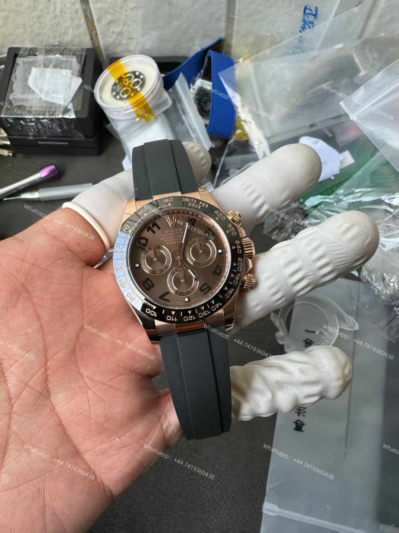 Rolex Daytona Super Clone M116515LN-0015 Rose Gold Chocolate Dial 4130 Movement