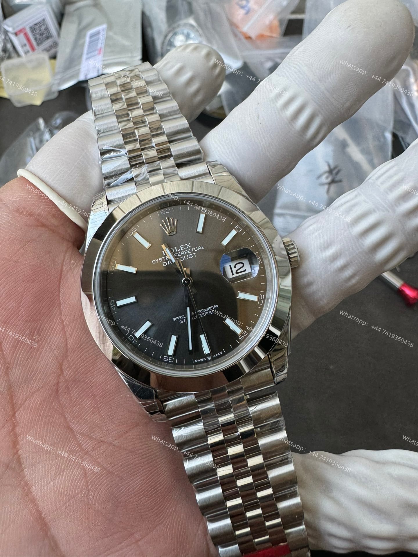 Rolex Datejust M126300-0008 1:1 Replica Gray Dial Jubilee 41MM 3235 Movement Super Clone Watch