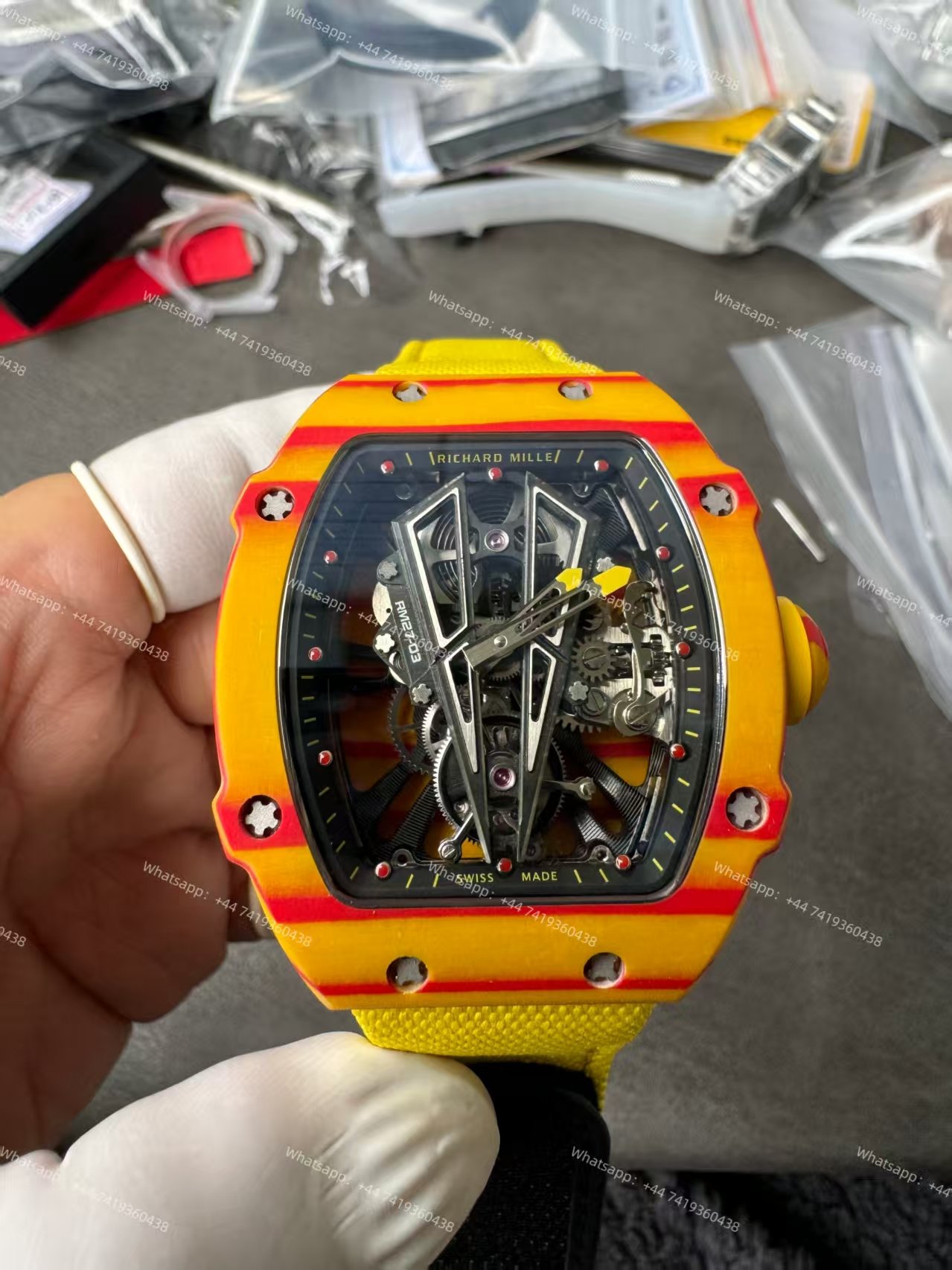 Super Clone Richard Mille RM 27-03 Rafael Nadal Limited Edition NTPT Carbon Fiber Tourbillon 1:1 Replica Watch