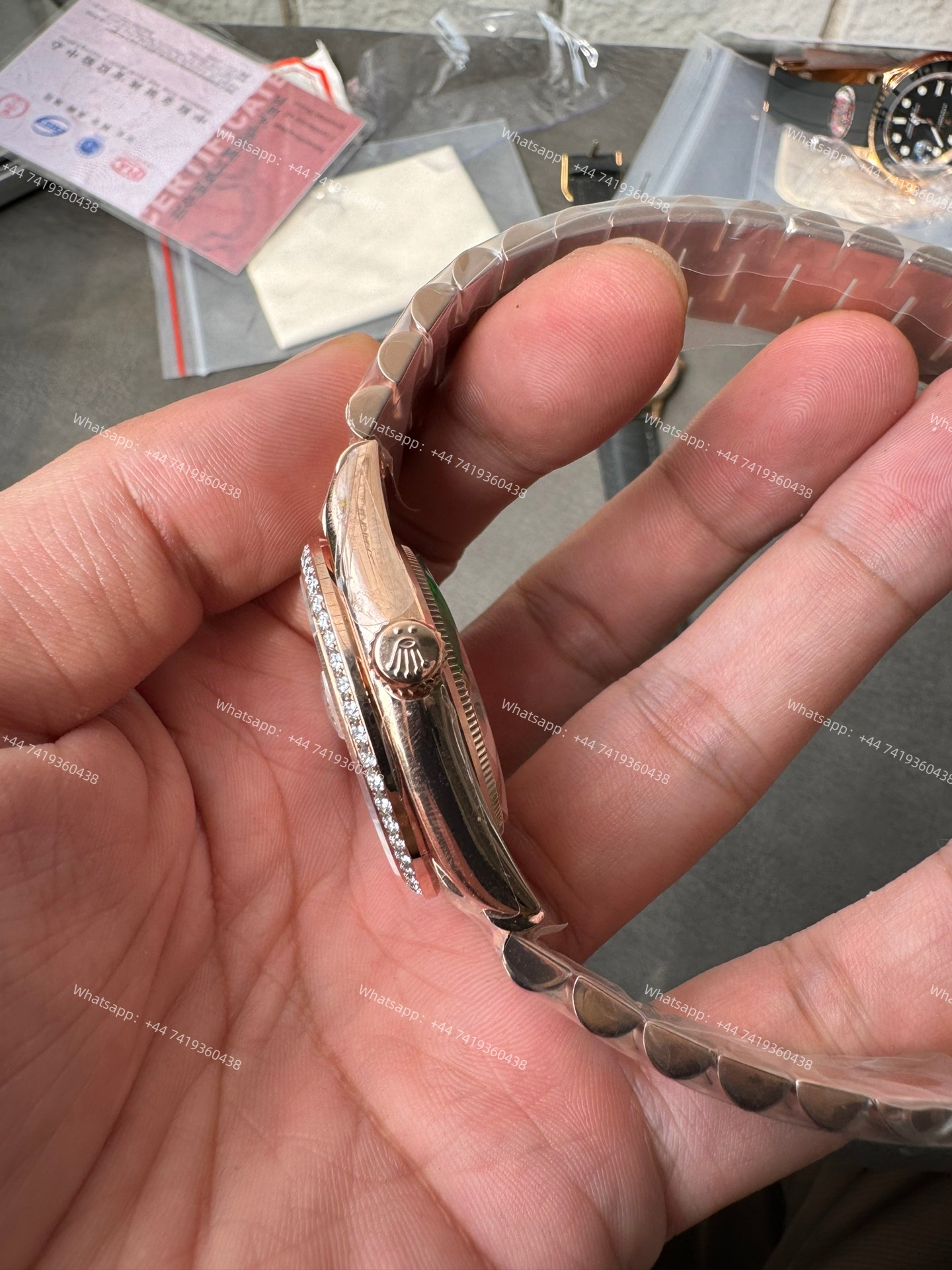 Rolex Day-Date m128235-0039 Moissanite Rainbow Diamond Dial Presidential bracelet 3255 Movement (36mm) Best Super Clone
