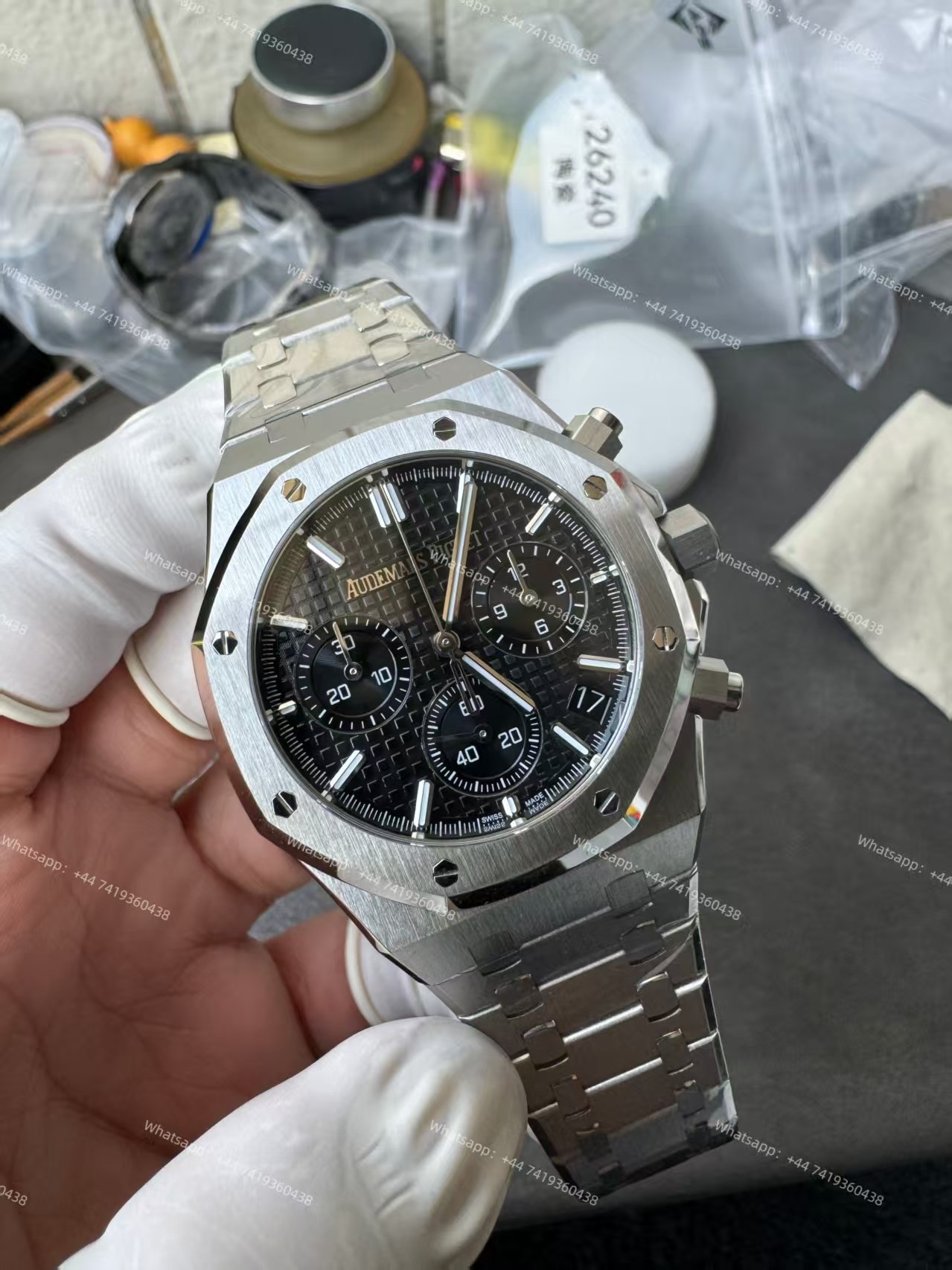 Audemars Piguet Super Clone Royal Oak Black Dial 26240 Chronograph 41mm Cal.4401