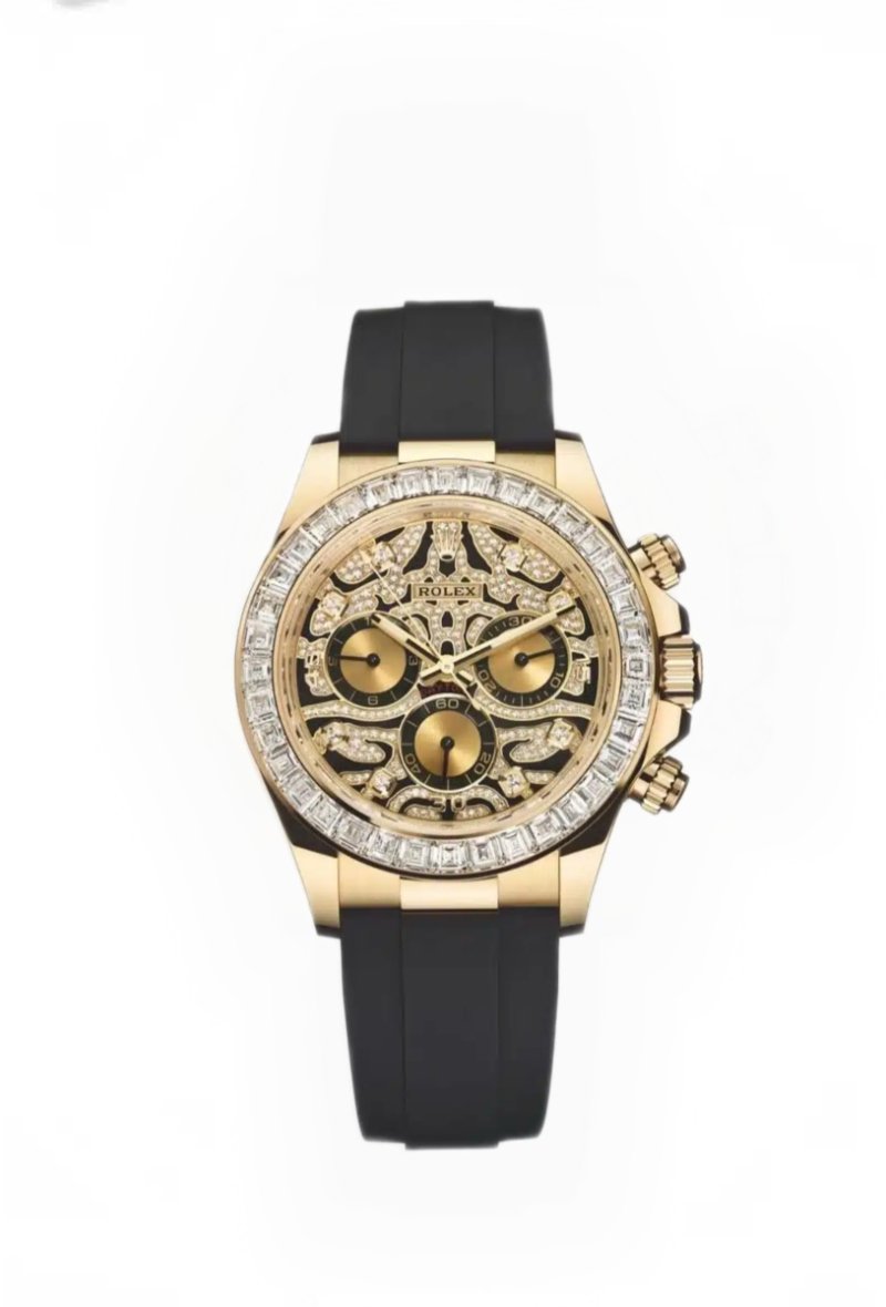 Rolex Daytona 116588TBR 1:1 Replica – 18K Gold Eye of the Tiger Diamond Dial Super Clone 4130