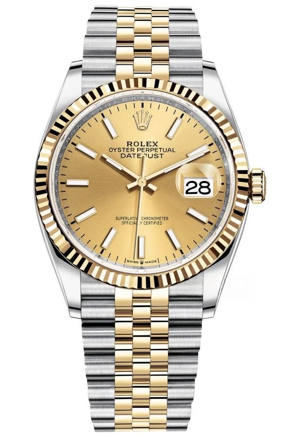 Rolex Datejust M126233-0015 Gold Dial 1:1 Replica Jubilee 36MM 3235 Movement Super Clone Watch