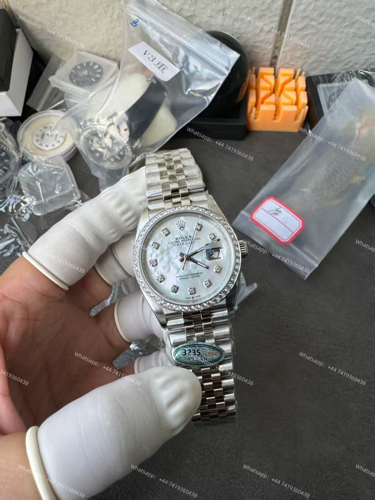 Rolex Datejust M126284RBR-0011 1:1 Replica Mother of Pearl Diamond Dial Jubilee 36MM 3235 Movement Super Clone Watch