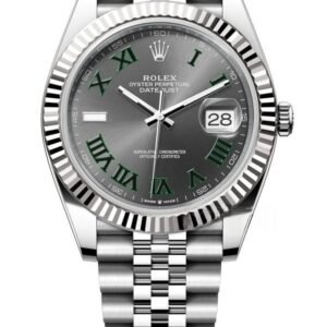 Rolex Datejust M126334 1:1 Replica Grey Roman Dial Jubilee 41MM 3235 Movement Super Clone Watch