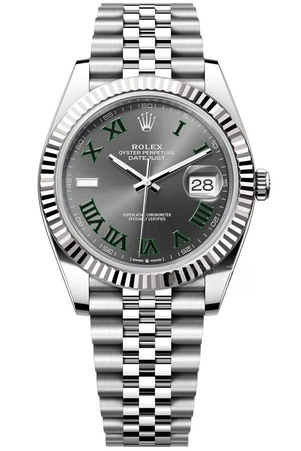 Rolex Datejust M126334 1:1 Replica Grey Roman Dial Jubilee 41MM 3235 Movement Super Clone Watch