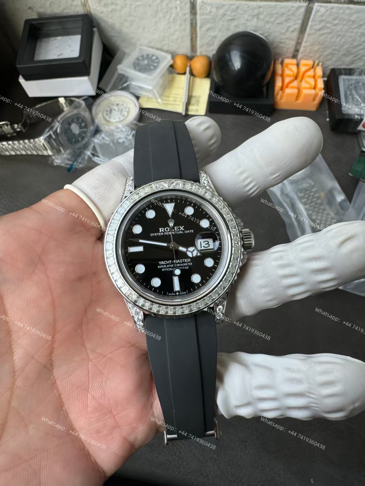 Rolex Yacht-Master 226679TBR 1:1 Replica 42MM Moissanite Diamond Lugs and Dial 3235 Movement Super Clone Watch