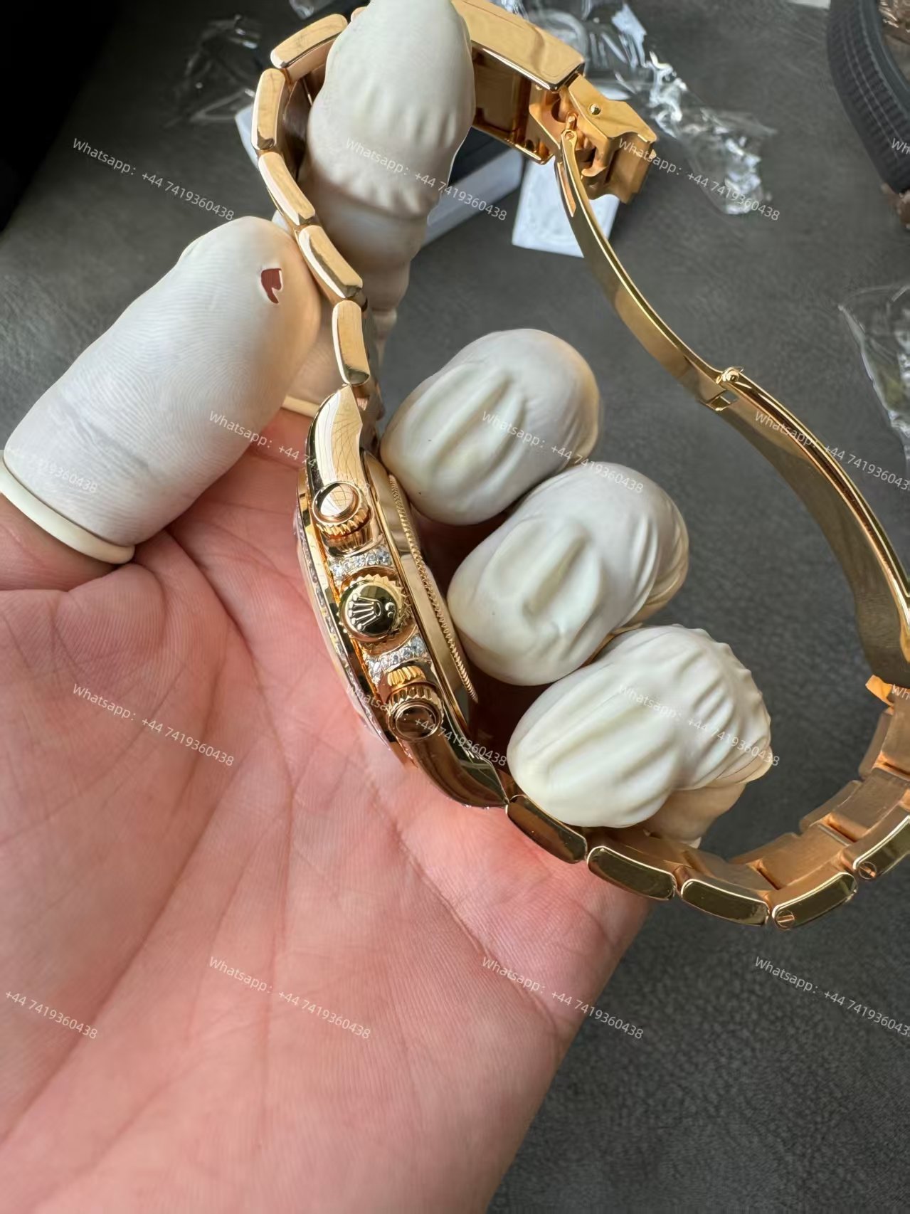 Rolex Super Clone Daytona 126595TBR 1:1 Replica Watch – 18K Rose Gold Diamond Beze 4131 movement