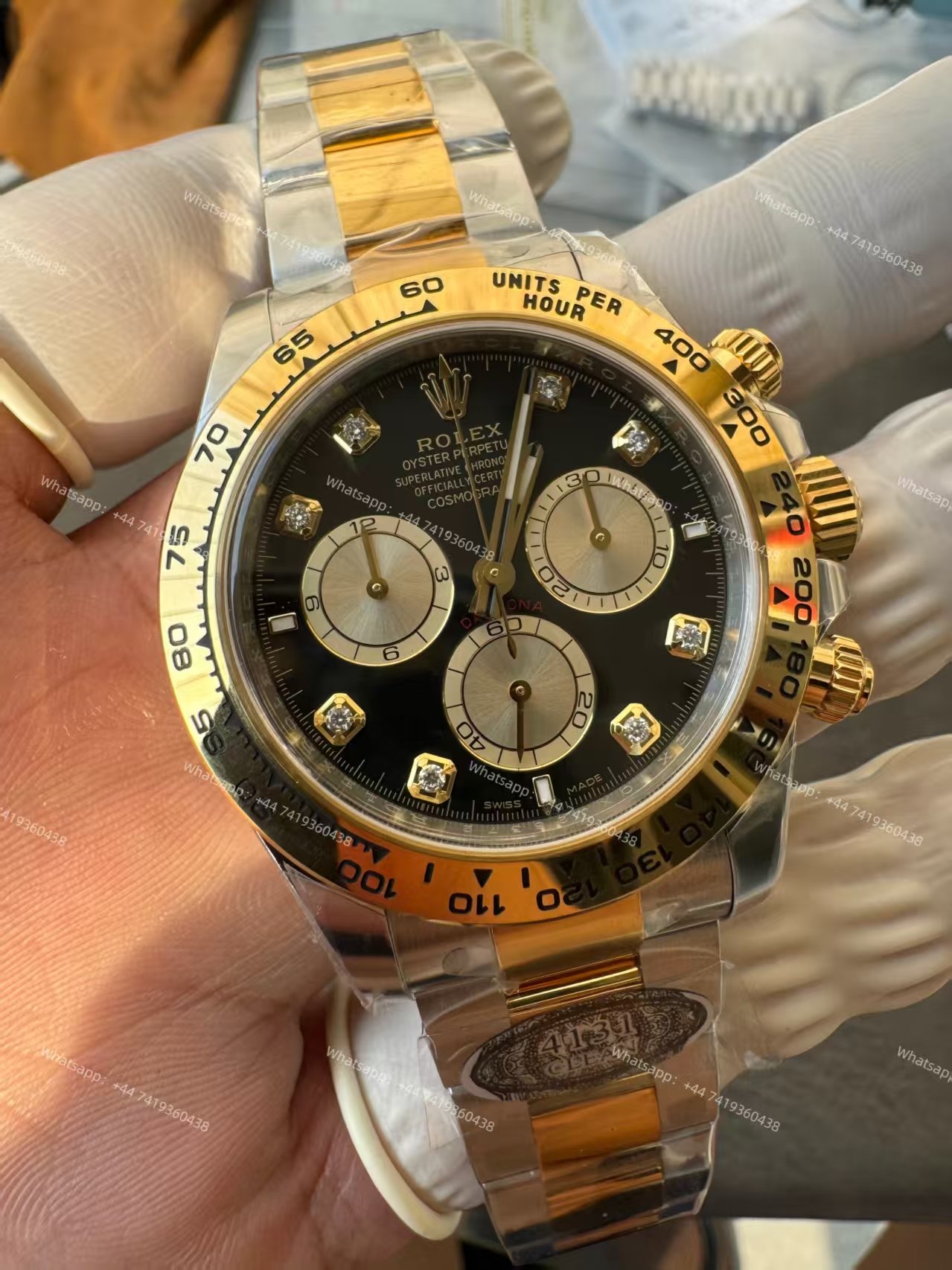 Rolex Super Clone Daytona M126503-0002 Black Diamond Dial 4131 Movement