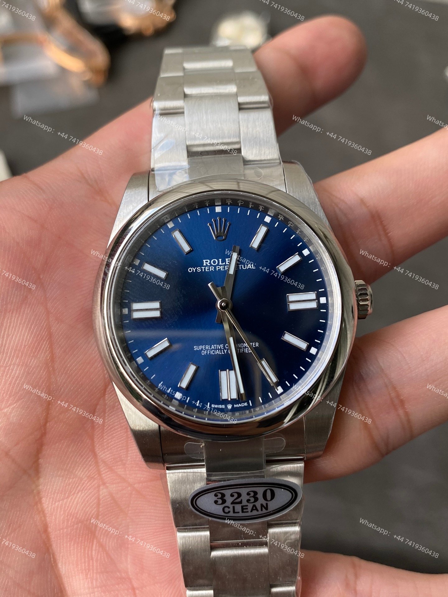 Rolex Super Clone Oyster Perpetual M124300-0003 41mm Blue Dial 3230 Movement
