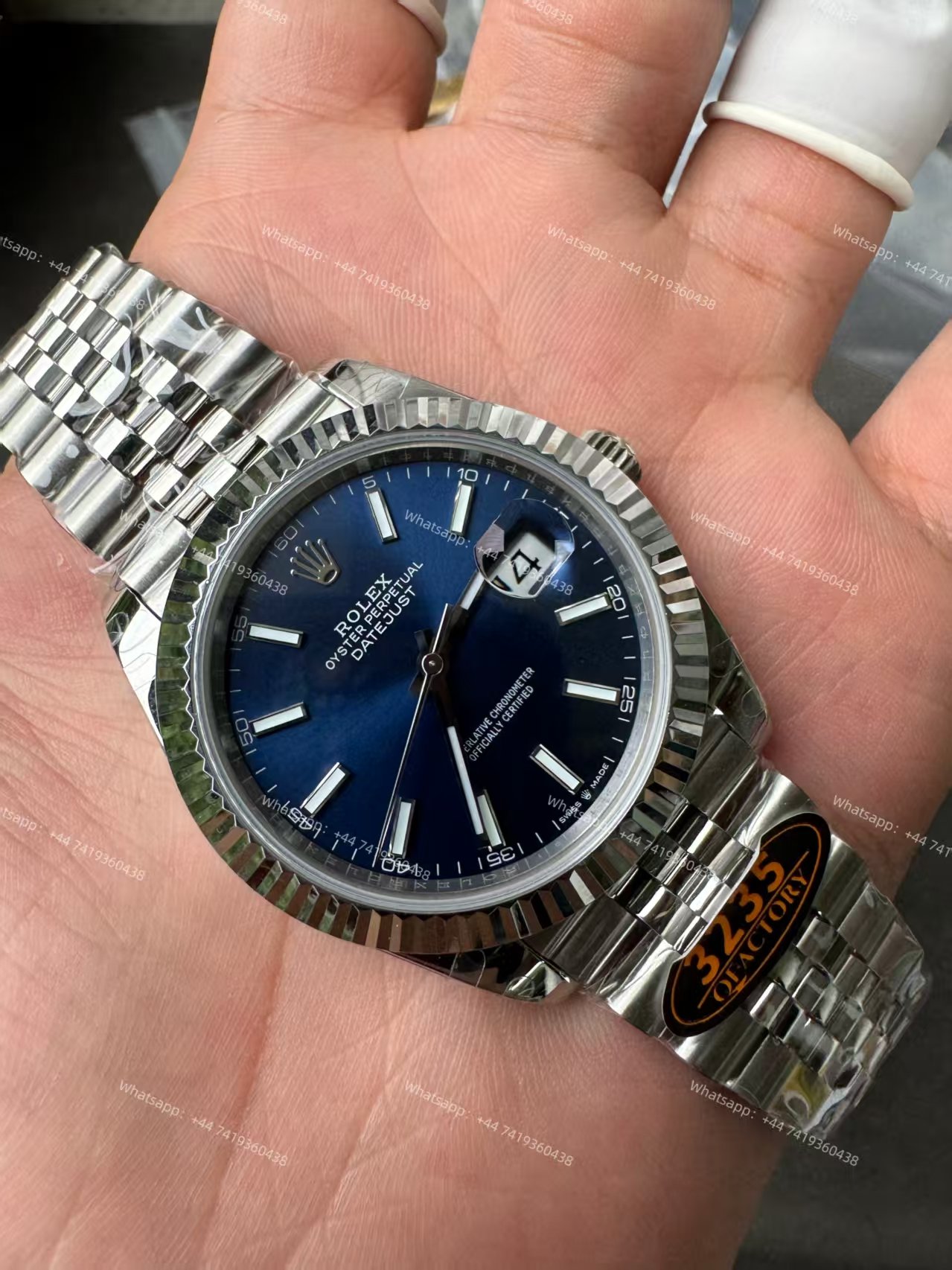 Rolex Datejust M126334 Blue Dial 1:1 Replica Jubilee 41MM 3235 Movement Super Clone Watch