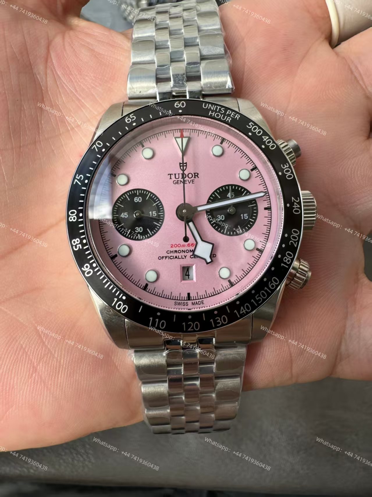 Tudor Super Clone Black Bay Chronograph M79360N-0019 Pink Dial