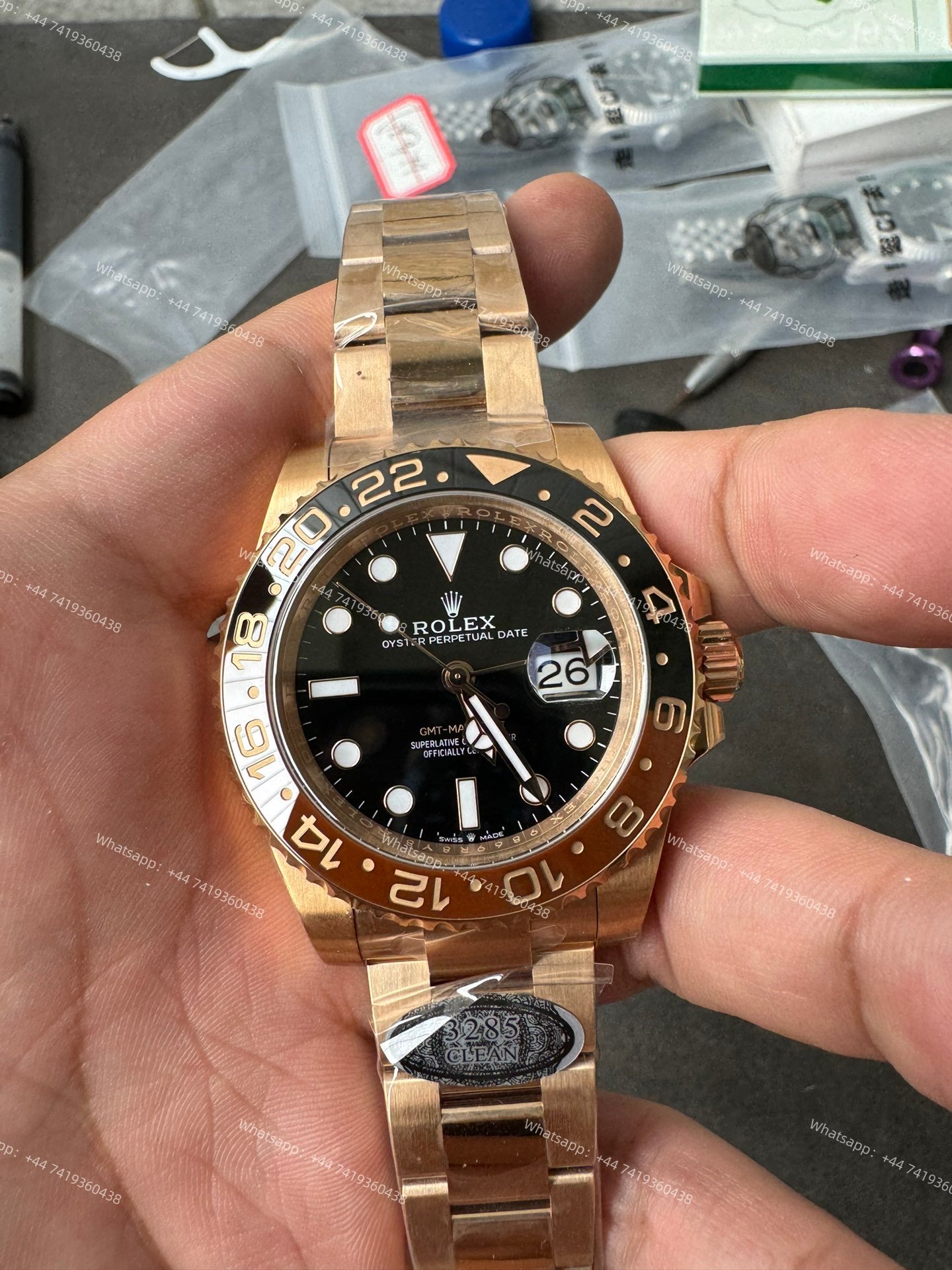 Rolex Rootbeer GMT Master II 1:1 Replica – M126715CHNR 18K Everose Gold Oyster 3285 Movement Super Clone Watch