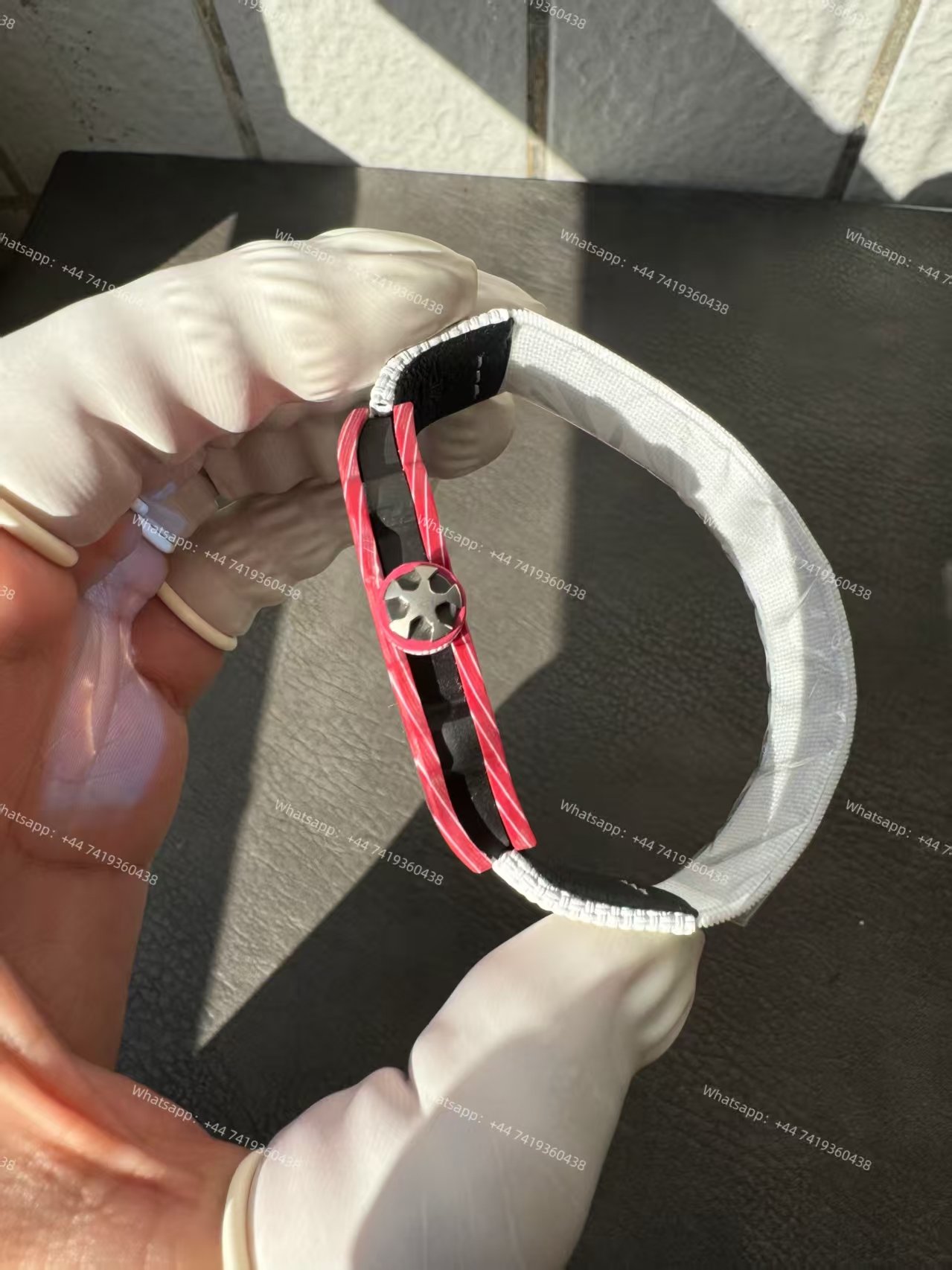 Super Clone Richard Mille RM67-02 “Mutaz Barshim” Quartz TPT Skeleton Tourbillon 1:1 Replica Watch with White Strap