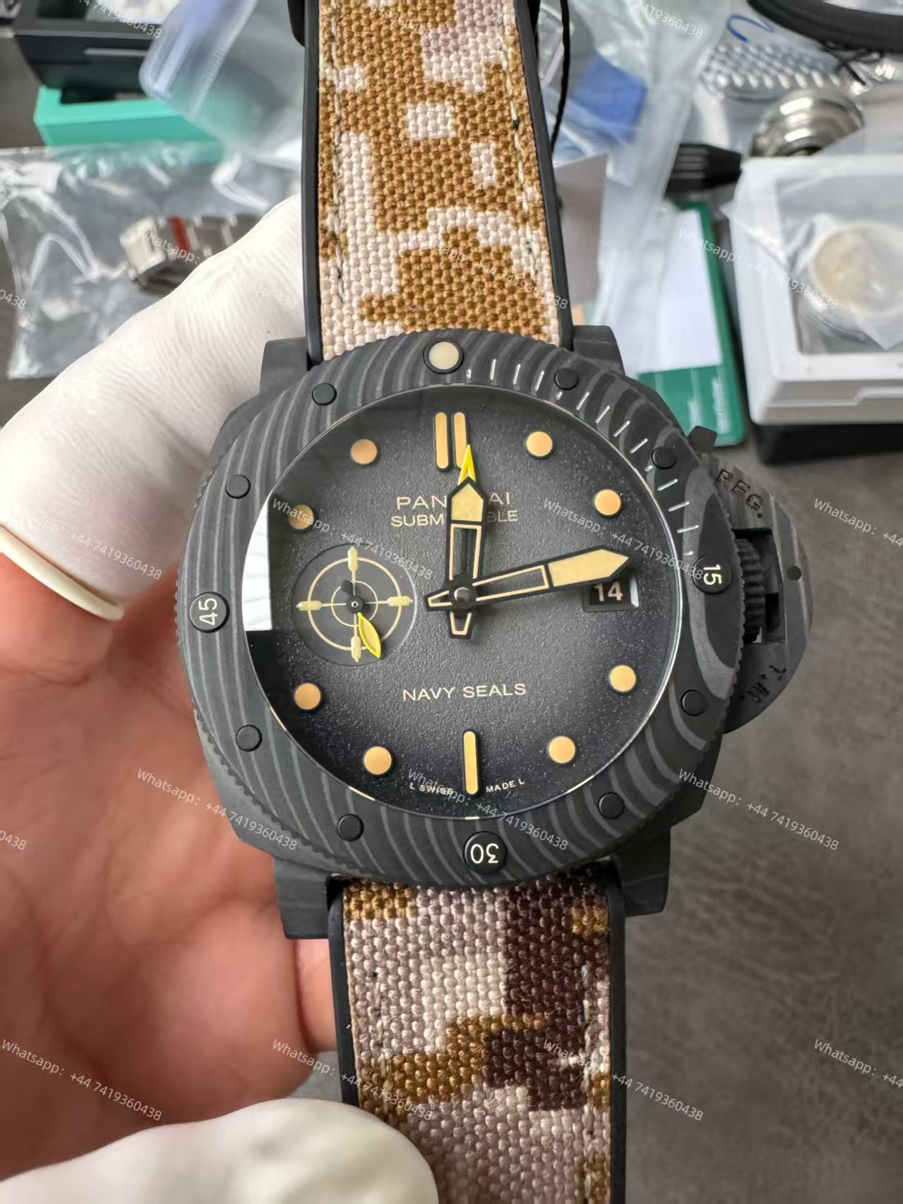 Panerai Super Clone Submersible PAM01513 Navy SEALs 44MM Carbotech Tactical Diver Edition