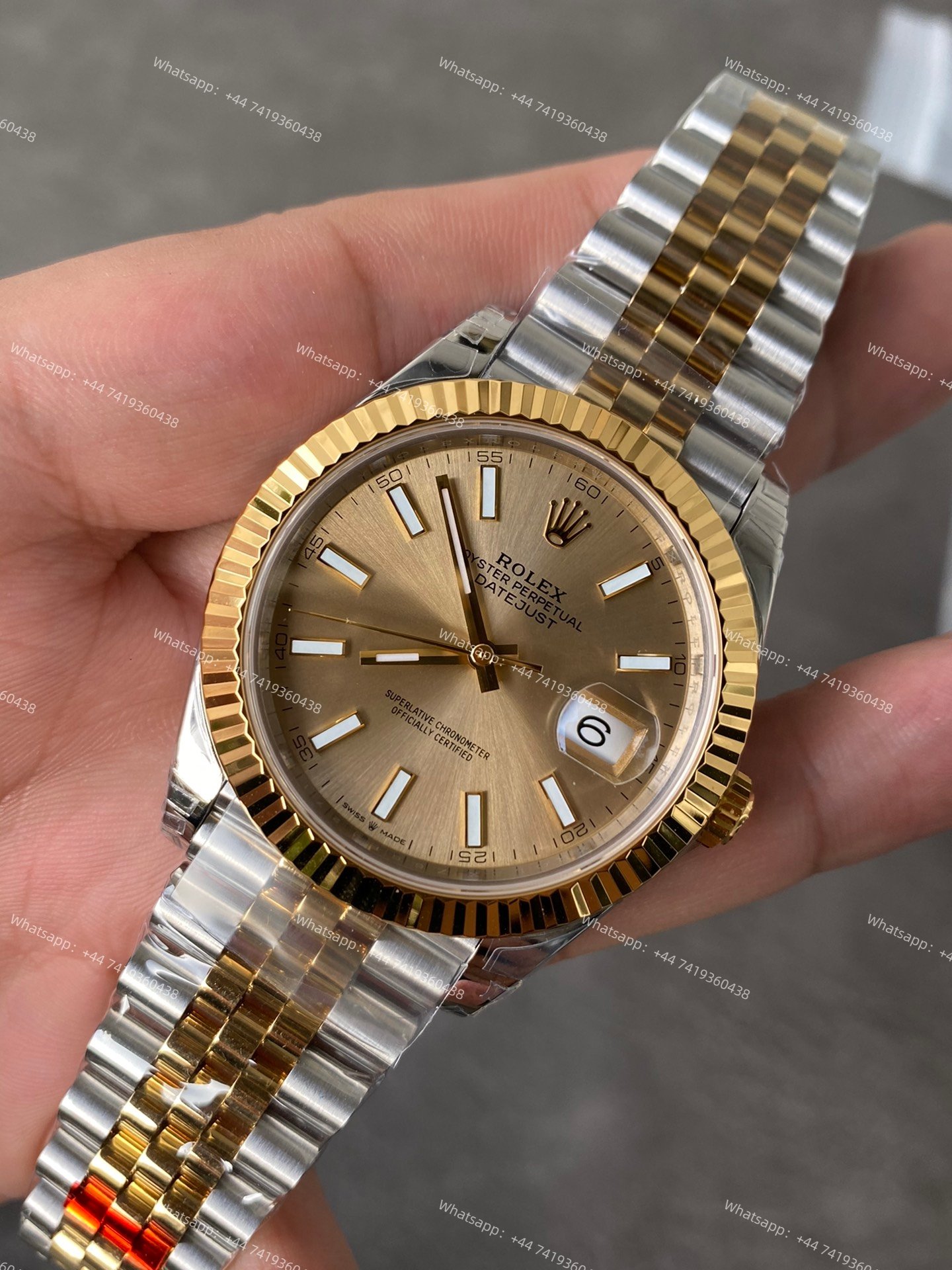 Rolex Datejust M126333-0010 Gold Dial 1:1 Replica Jubilee 41MM 3235 Movement Super Clone Watch