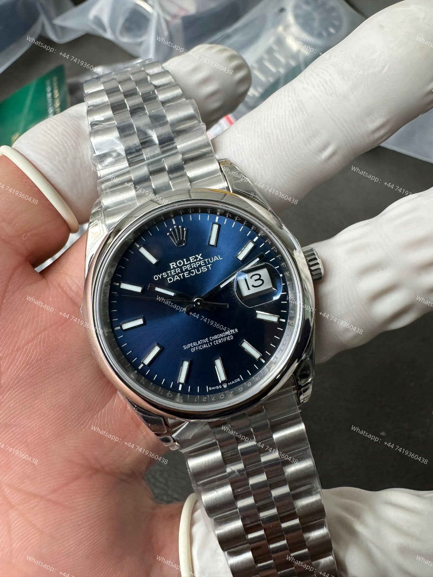 Rolex Datejust M126200-0005 Blue Dial 1:1 Replica Jubilee 36MM 3235 Movement Super Clone Watch