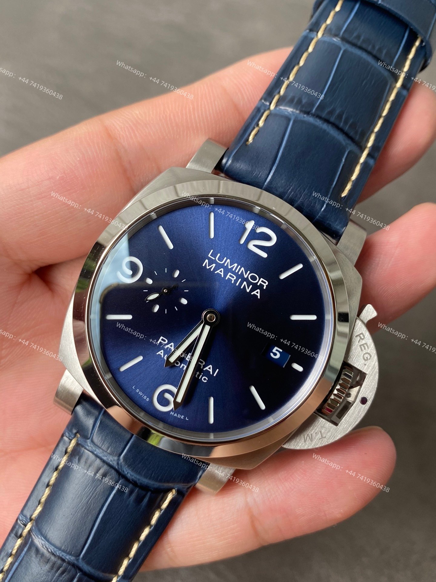 Panerai Super Clone Luminor Marina PAM01313 Blue Sunburst Dial 44MM