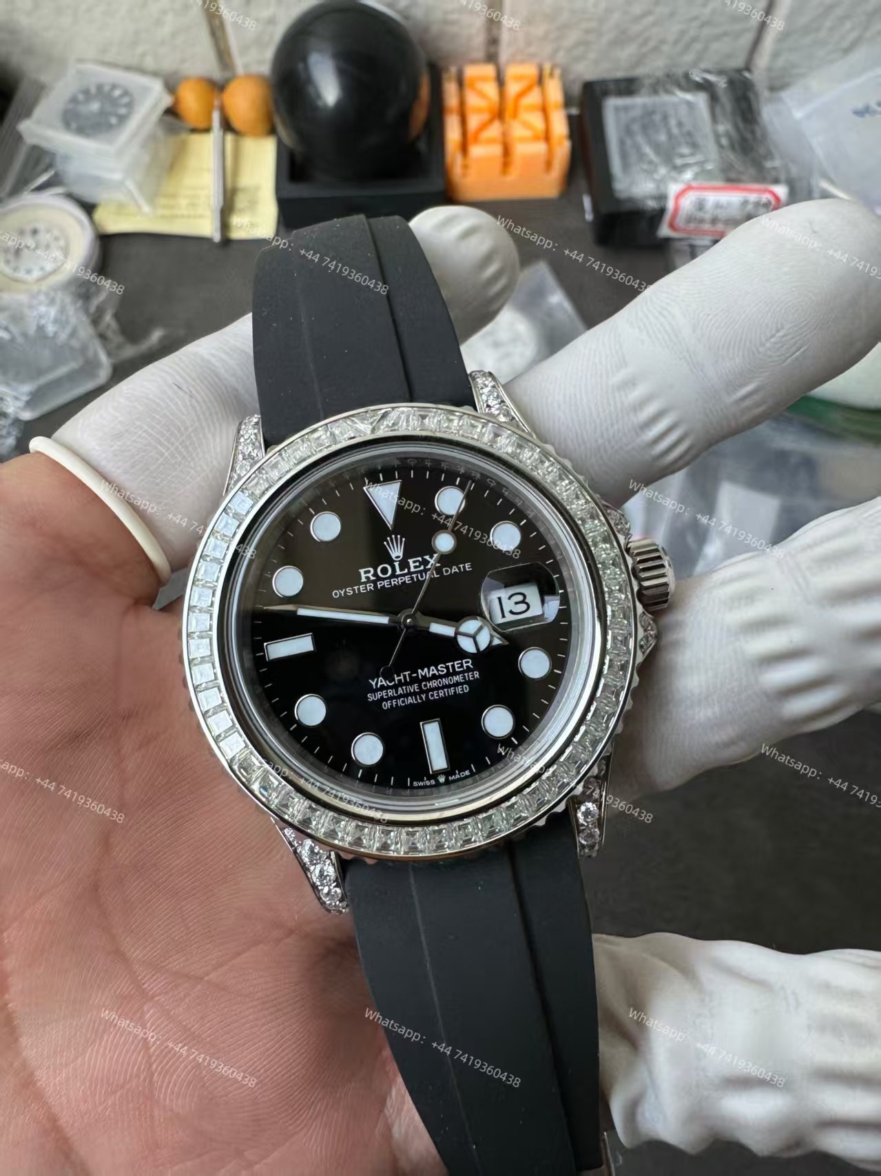 Rolex Yacht-Master 226679TBR 1:1 Replica 42MM Moissanite Diamond Lugs and Dial 3235 Movement Super Clone Watch