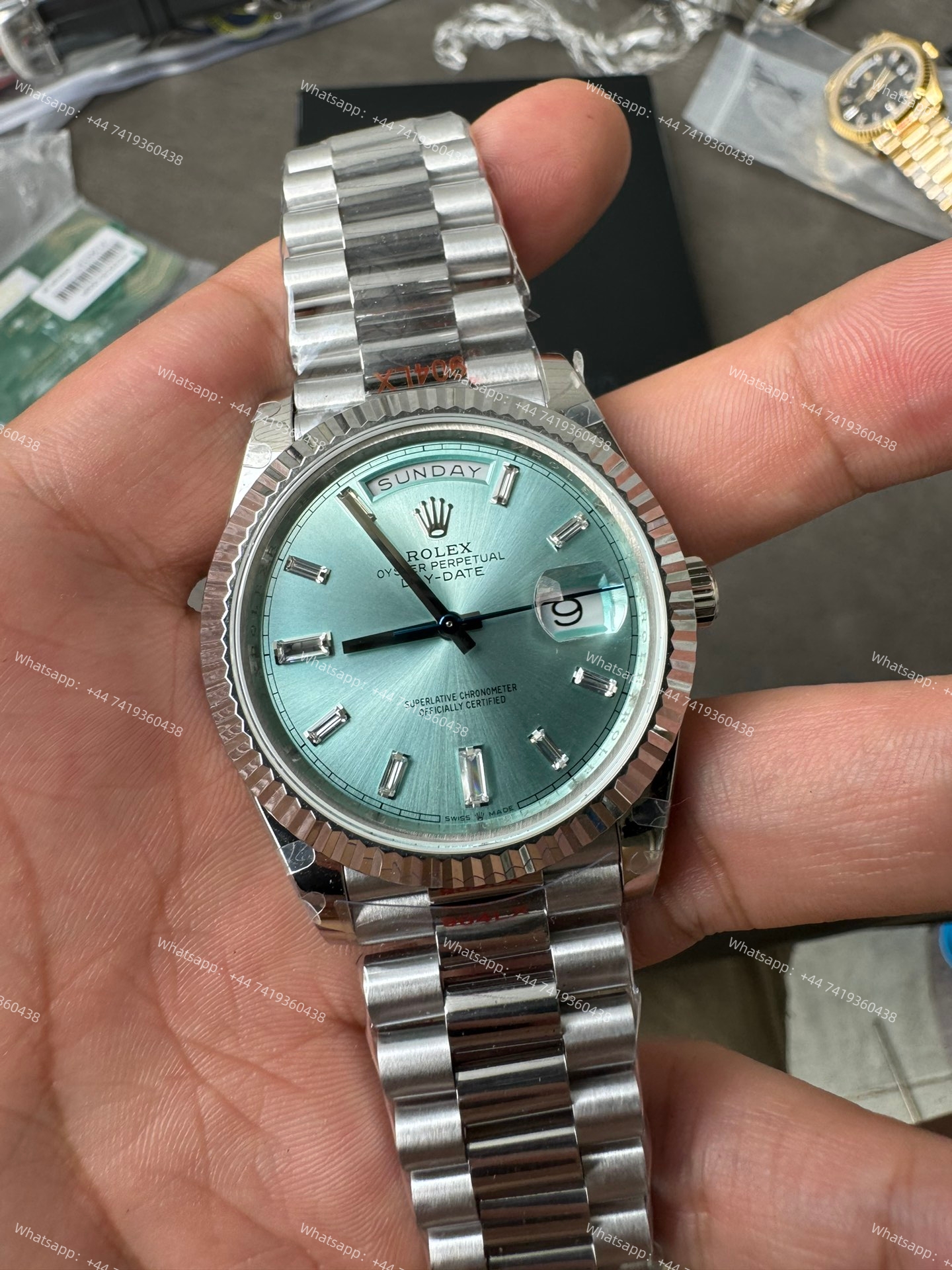 Rolex Day-Date m228236-0006 Ice-blue dial Presidential bracelet 3255 Movement (40mm) Best Super Clone
