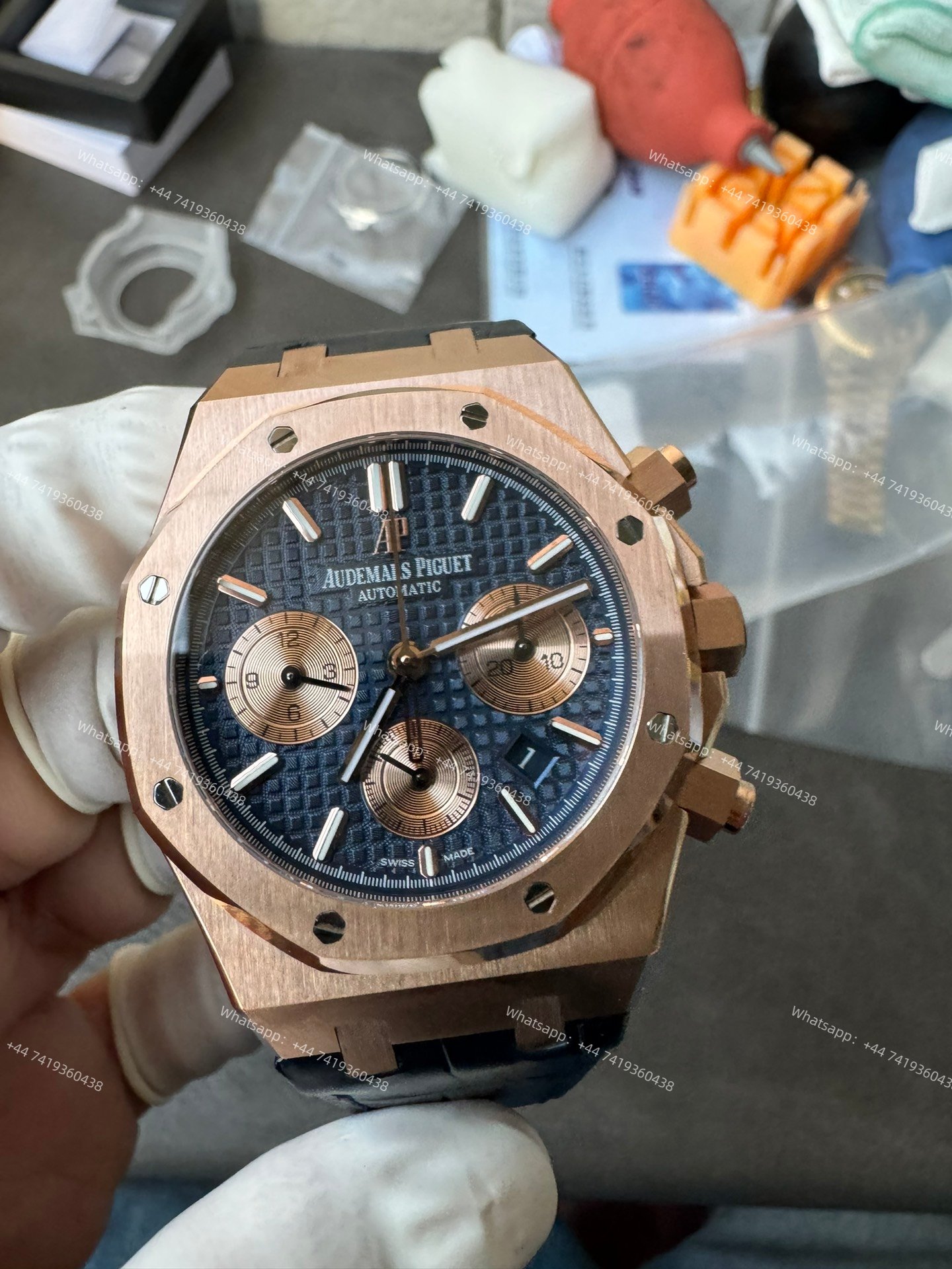 Audemars Piguet Super Clone Royal Oak Rose Gold Blue Dial 26331OR Chronograph