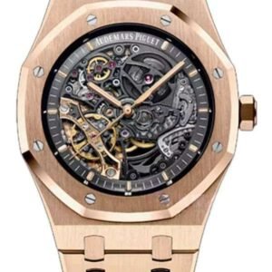 Audemars Piguet Super Clone Royal Oak 15407 Rose Gold Skeleton Dial  41MM