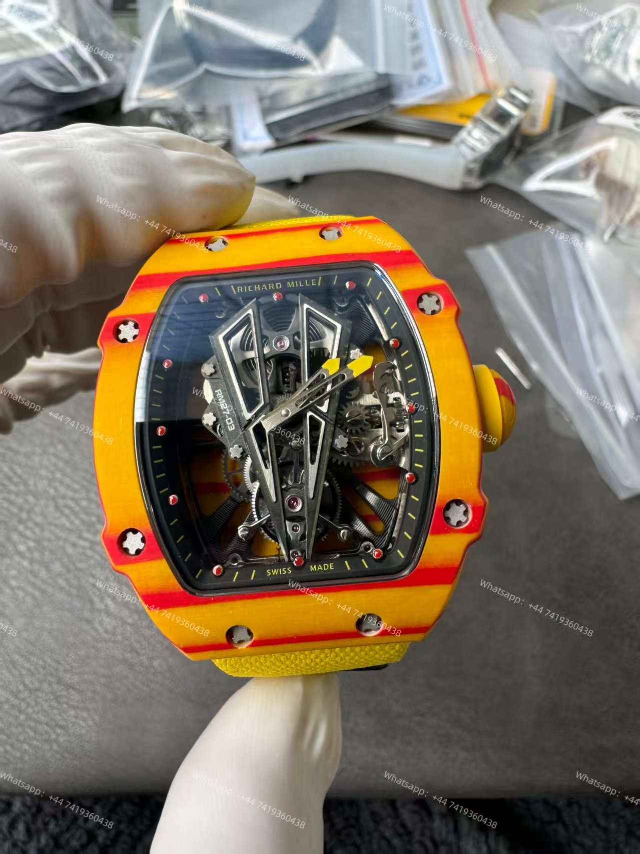 Super Clone Richard Mille RM 27-03 Rafael Nadal Limited Edition NTPT Carbon Fiber Tourbillon 1:1 Replica Watch