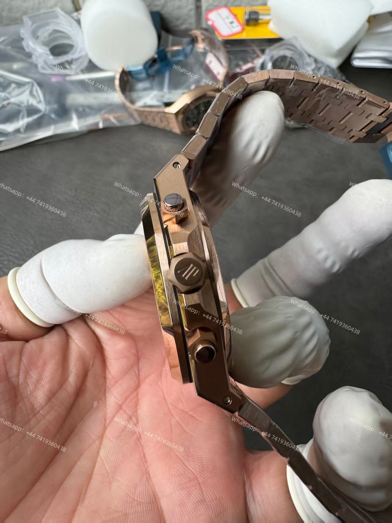 Audemars Piguet Super Clone Royal Oak Rose Gold Blue Dial 26240 Chronograph 41mm Cal.4401