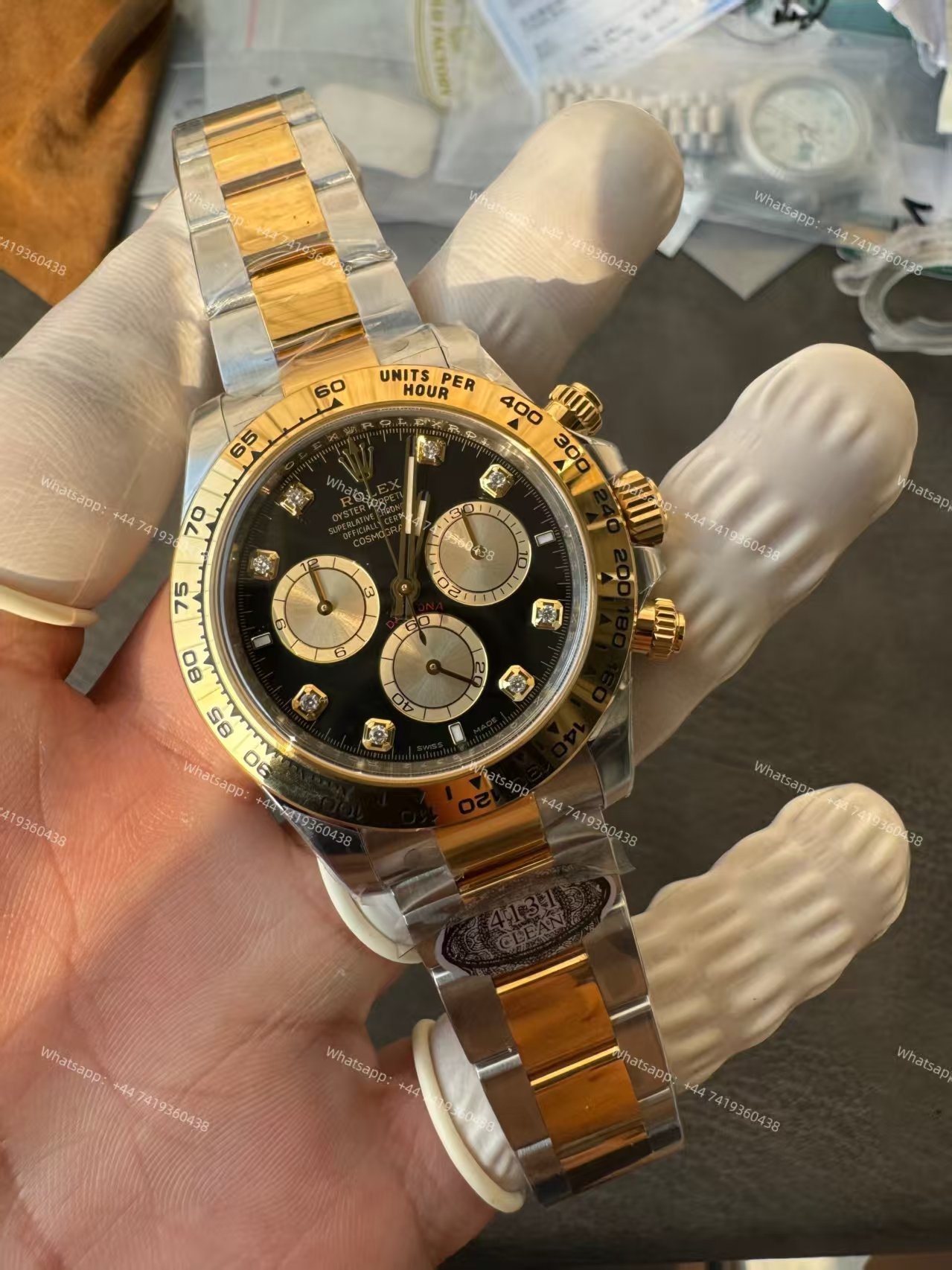 Rolex Super Clone Daytona M126503-0002 Black Diamond Dial 4131 Movement