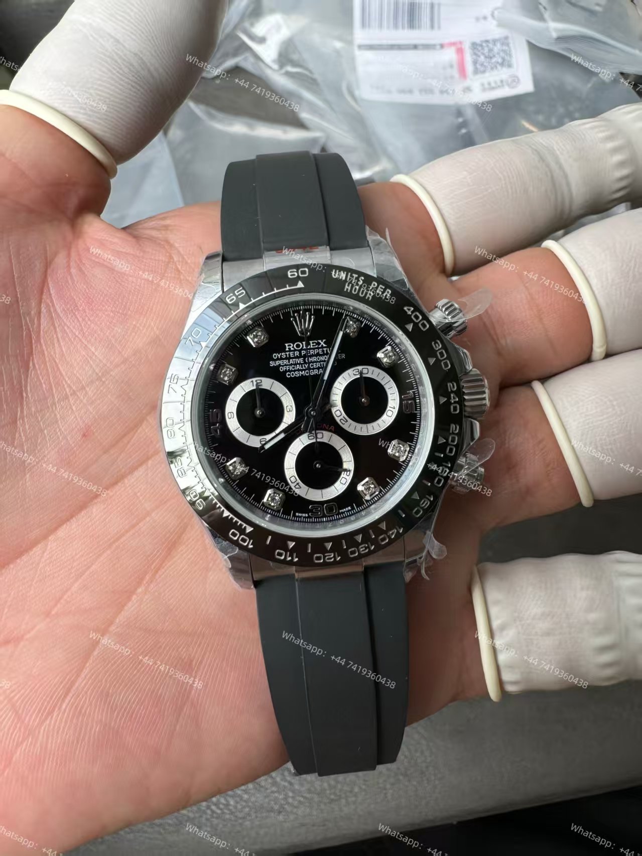 Rolex Daytona Replica Watch – M116519LN-0025 Black Diamond Dial 1:1 Super Clone 4130