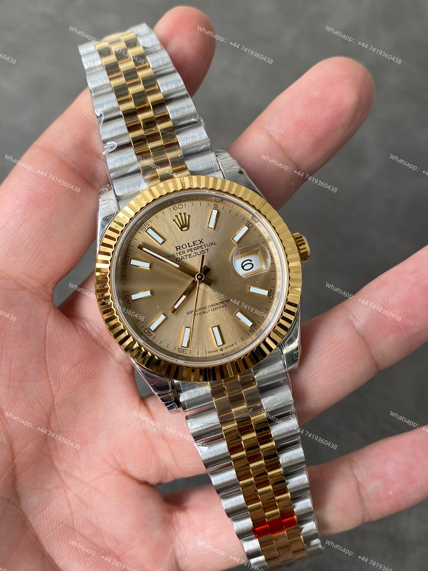 Rolex Datejust M126333-0010 Gold Dial 1:1 Replica Jubilee 41MM 3235 Movement Super Clone Watch