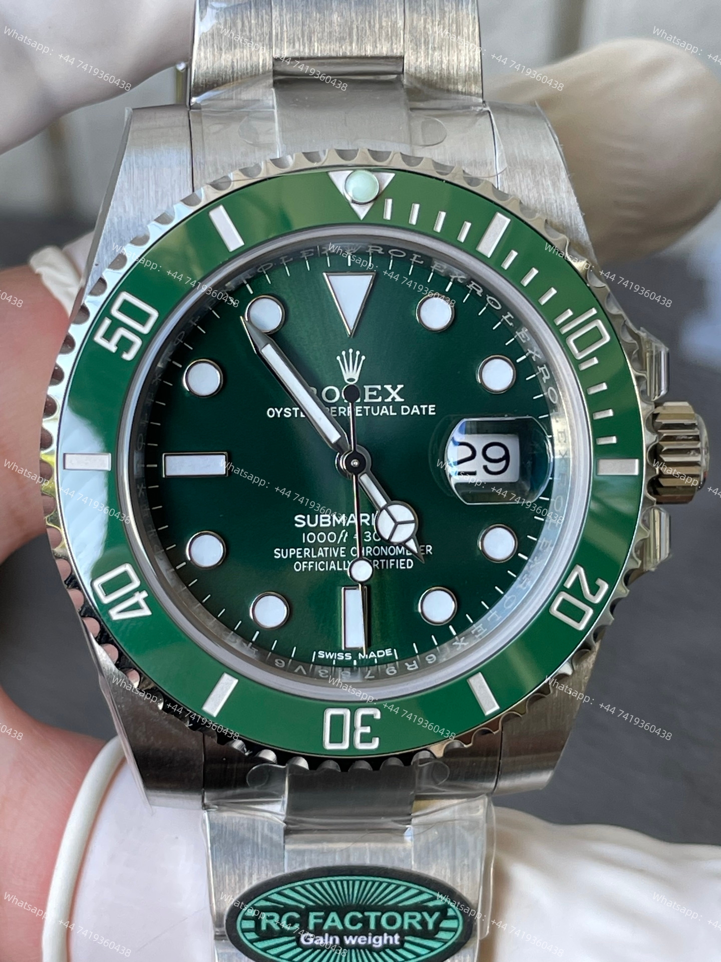 Rolex Submariner (Hulk) m116610LV Green Dial 3135 Movement 40mm Best Super Clone