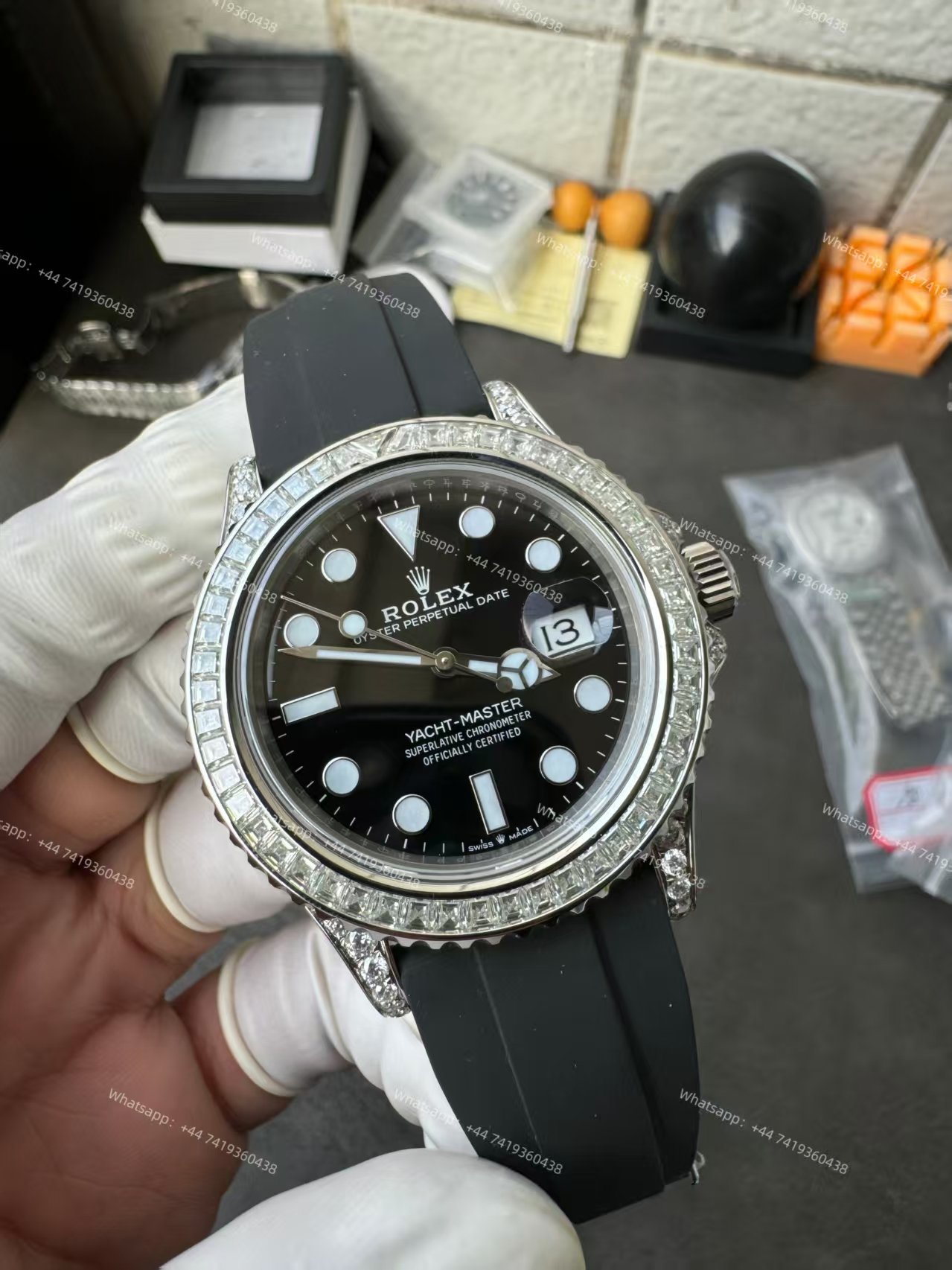 Rolex Yacht-Master 226679TBR 1:1 Replica 42MM Moissanite Diamond Lugs and Dial 3235 Movement Super Clone Watch