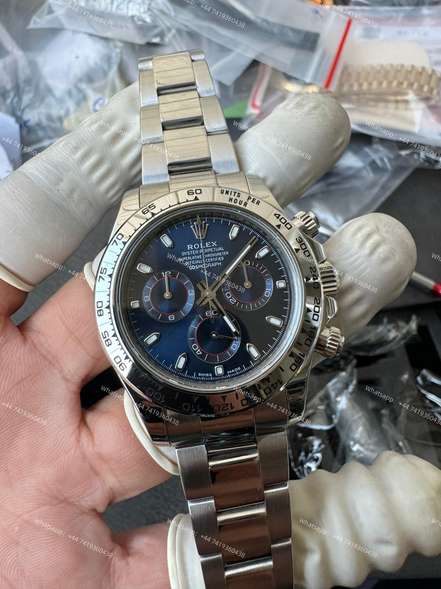 Rolex Daytona 1:1 Replica – M116509-0071 Blue Dial Steel Case 4130 Super Clone Watch
