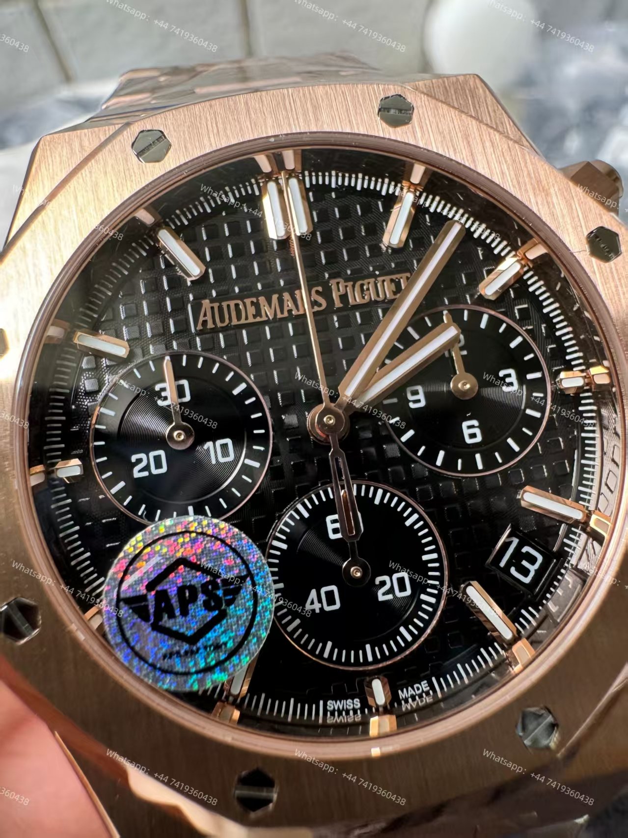 Audemars Piguet Super Clone Royal Oak Rose Gold Black dial 26240 Chronograph 41mm Cal.4401